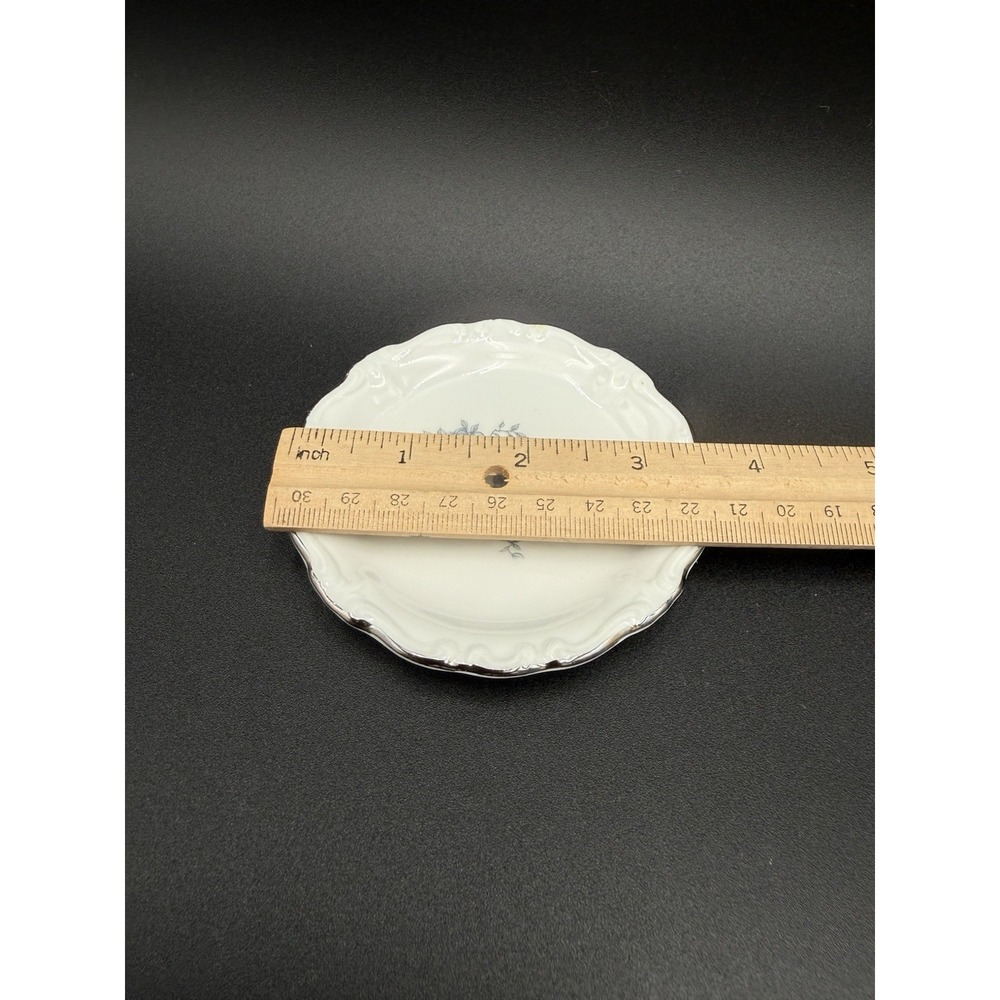 Johann Haviland Blue Garland Fine Porcelain Germany  3.5" Butter Pat Plate EUC - Picture 3 of 5